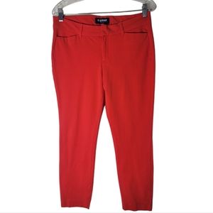 Old Navy red aloud hot daisy low rise ankle pants size 8